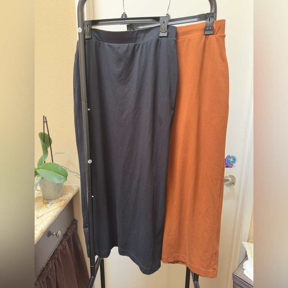 Uniqlo Mame Kurogouchi Black and Brown Pencil Skirt size L